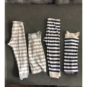 Bundle two Hanna Andersson size 4 striped blue

 navy long sleeve pajama set